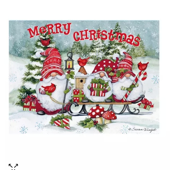 POP UP (8) HOLIDAY GNOMES CHRISTMAS CARDS by SUSAN WINGET - Picture 1 of 9